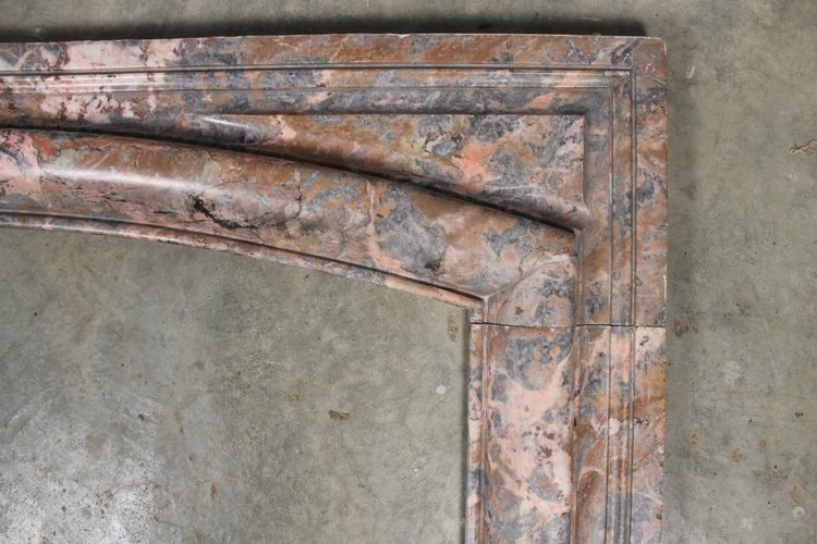 Louis XIV style molded Sarrancolin marble fireplace front, 19th century