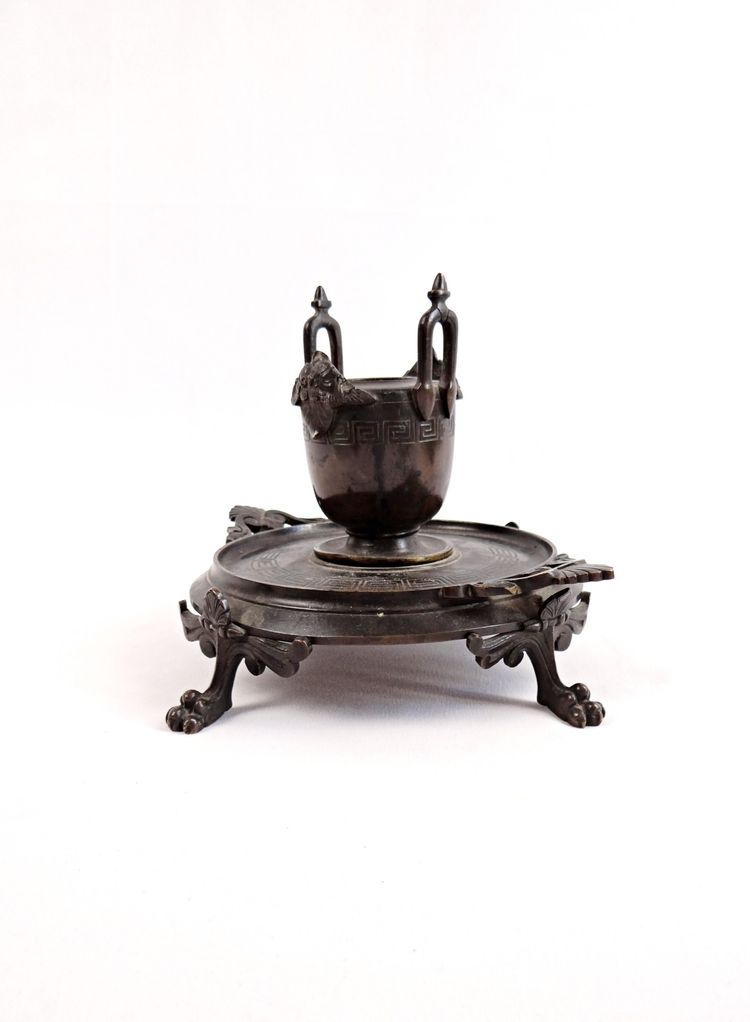 Brûle parfum ou porte pinceaux en Bronze Indochinois fin XIXe