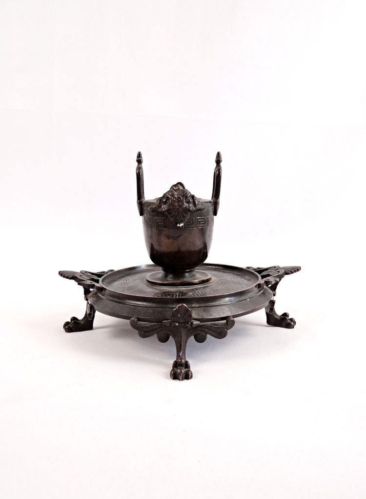 Brûle parfum ou porte pinceaux en Bronze Indochinois fin XIXe