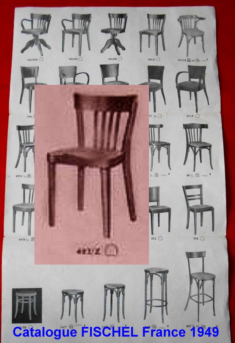 Chaise Fischel France 1949 bistrot - Art déco -