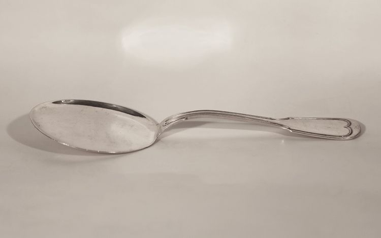Crumb scoop Silver plated metal