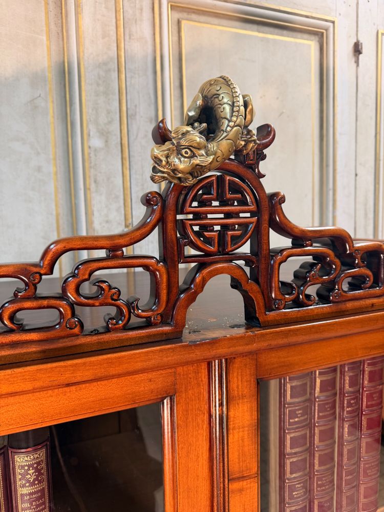 Bibliothèque japonisante attribué à Gabriel Viardot 19 eme siècle 