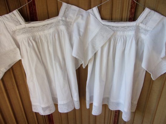 Pair of altar boy surplices from the end of the 19th century