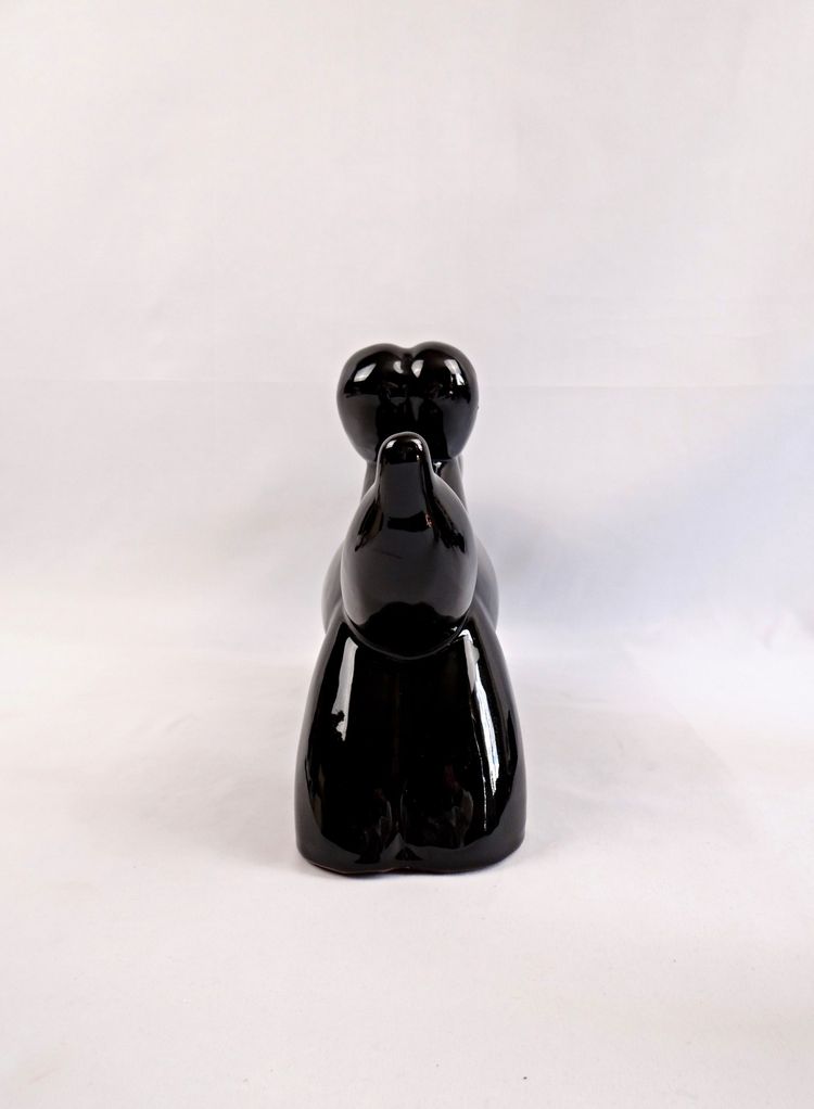 Statue en céramique d'un chien ballon dans le style de Jeff Koons Vintage