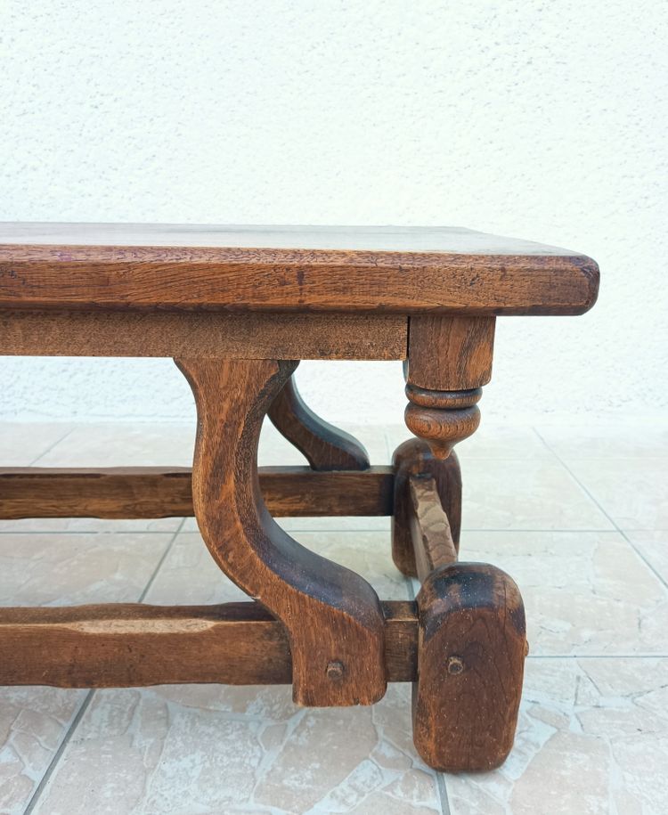 Table basse en chêne massif 1950