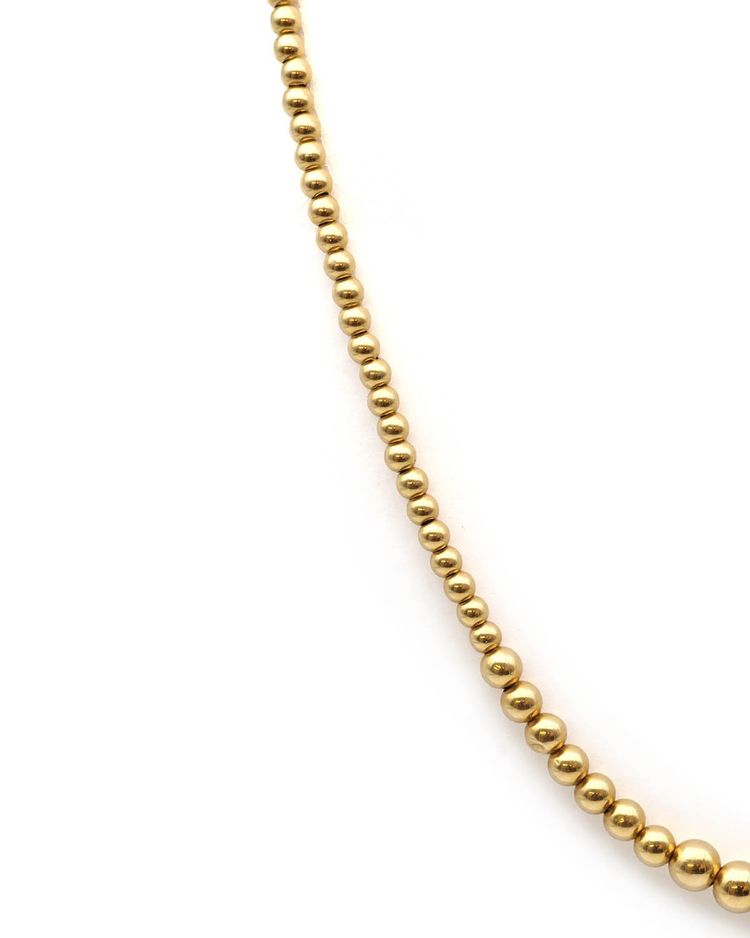 Collier marseillais perles d'or 18k, collier ancien régional 