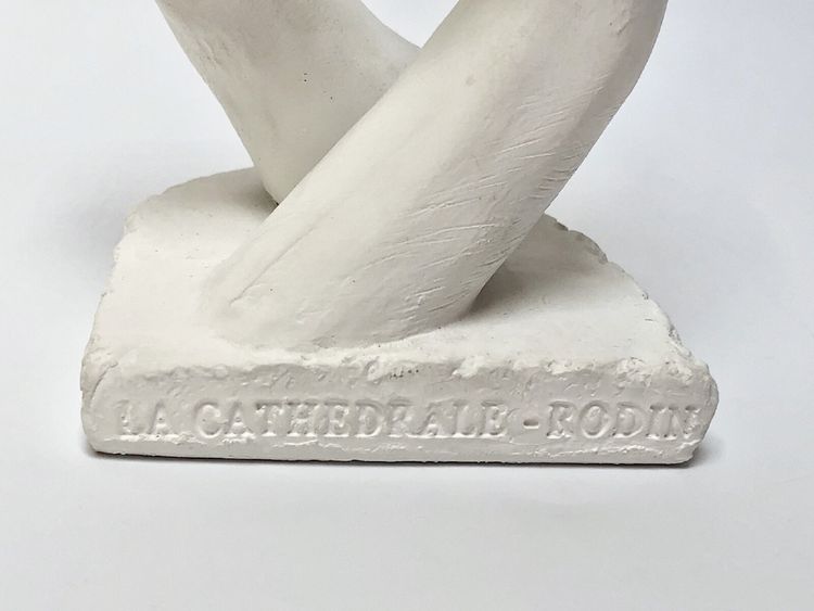 Sculpture La Cathédrale Rodin plâtre d'atelier moulage