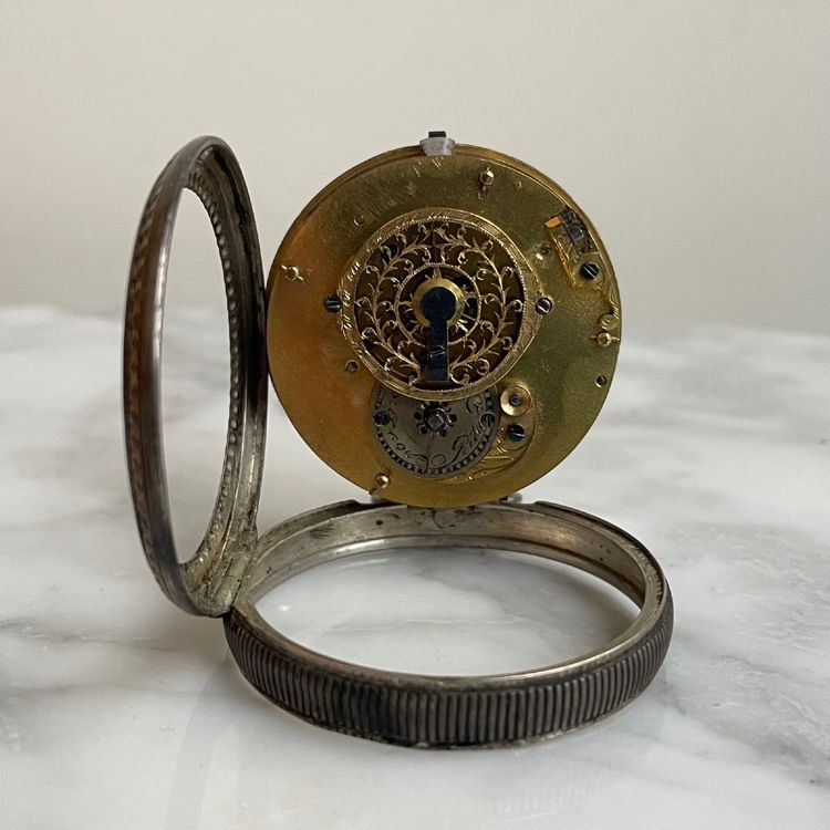 Montre à coq XIXe cadran émail