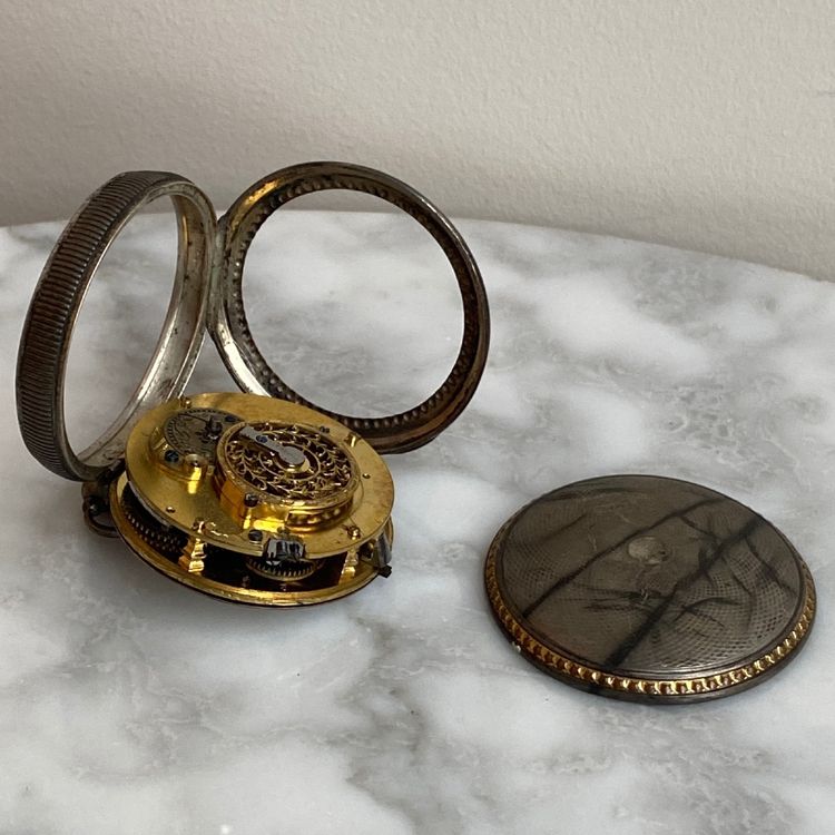 Montre à coq XIXe cadran émail