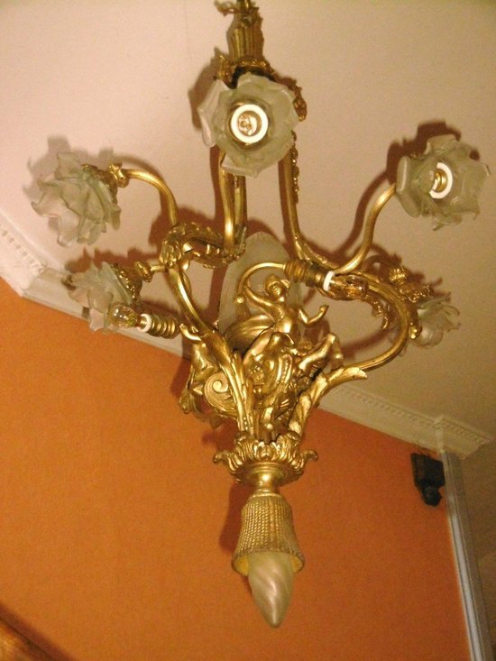 Bronze Chandelier With Putti