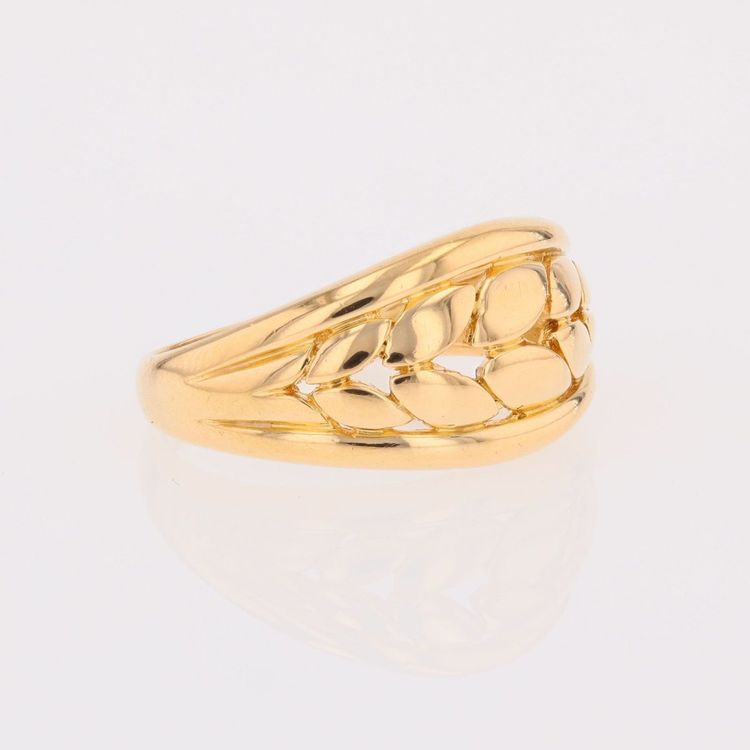 Yellow Gold Ring, Leaf Design