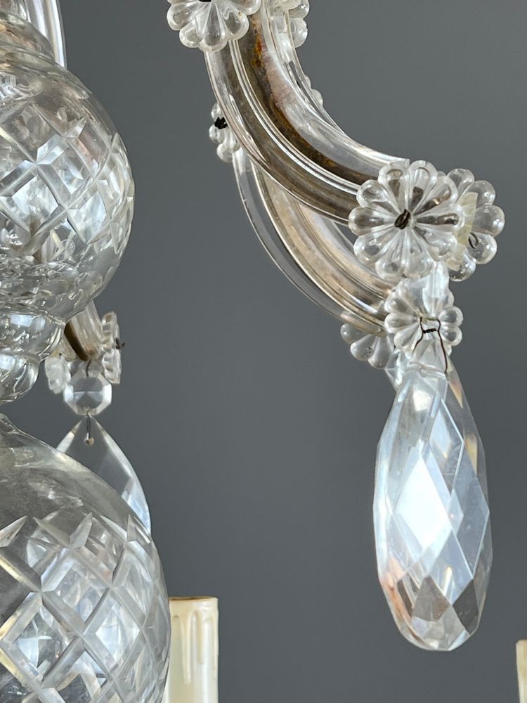 Grand lustre en cristal à pampilles, style Louis XV, XXe siècle