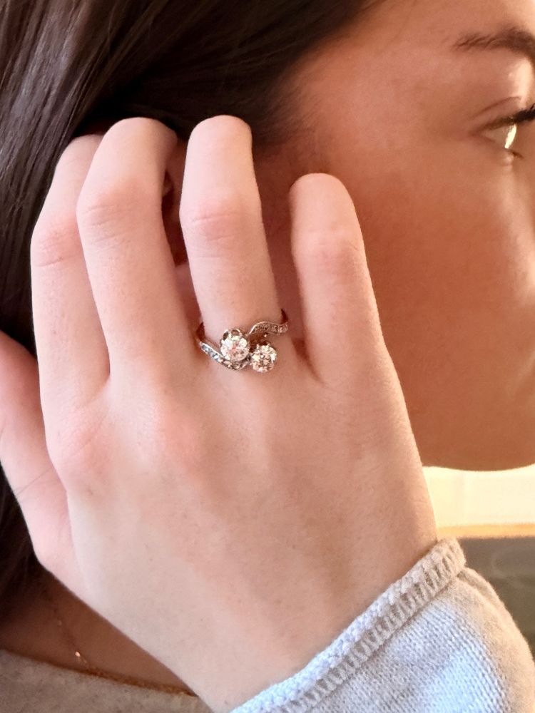 Ring toi et moi Gold, Platin und Diamant