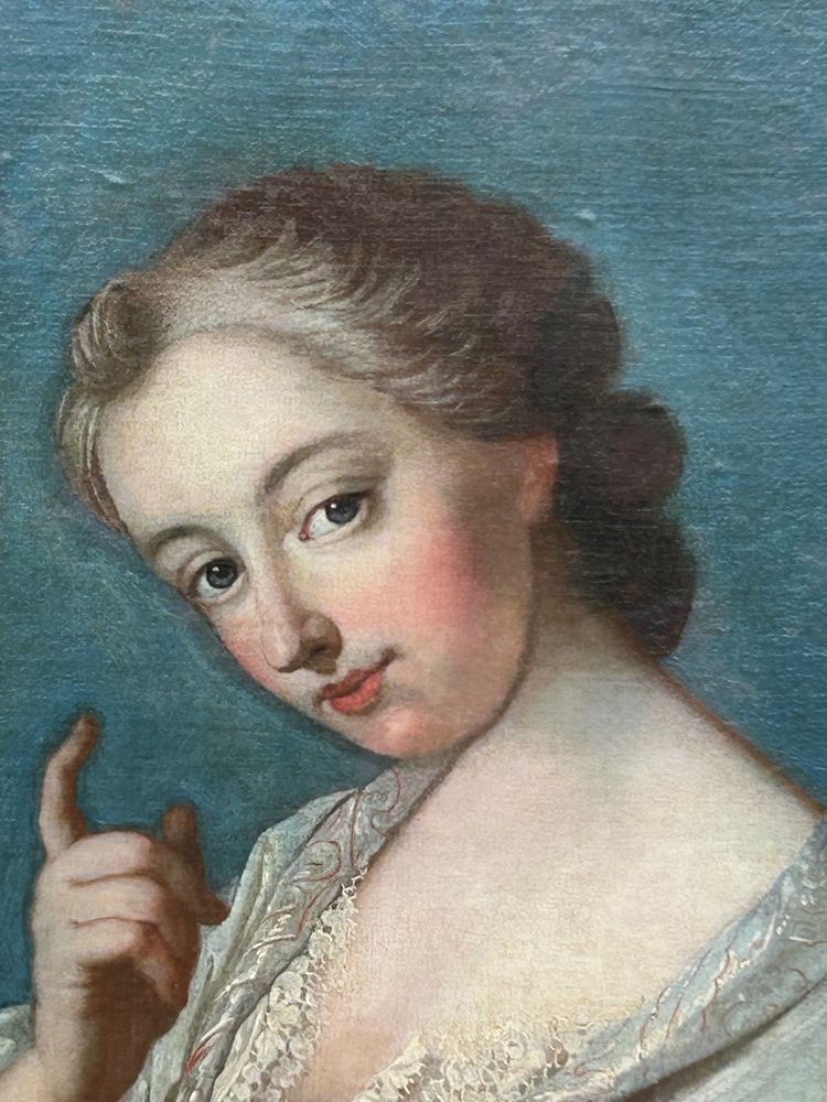 Portrait de Jeanne-Agnès Berthelot de Pléneuf (1698-1727) Marquise de Prie Huile/toile XVIIIème