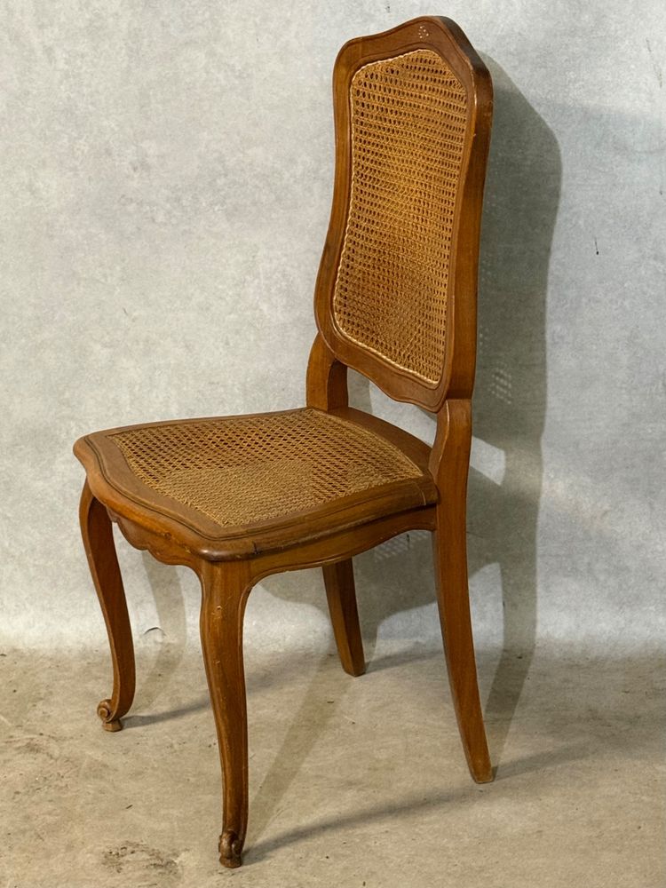 6 Rohrgeflechtstühle