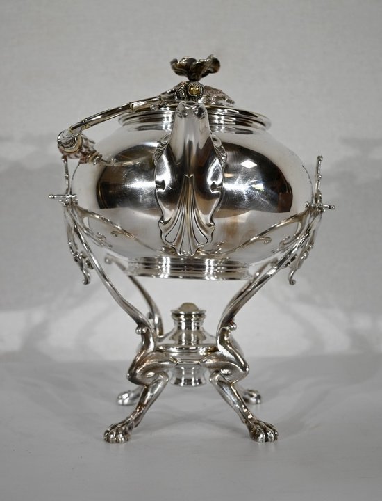 Samovar in silver plated metal, Maison Christofle - Early XXth century