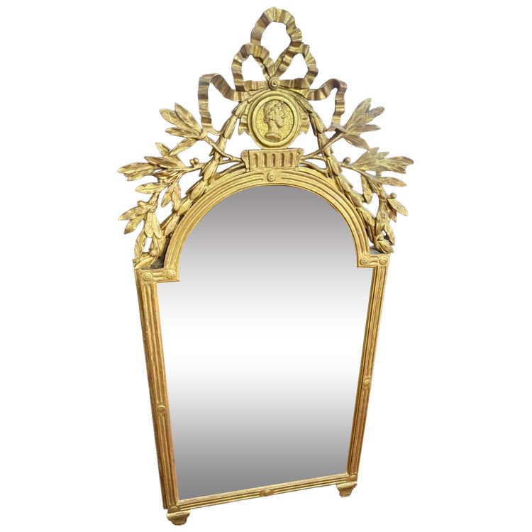 MIROIR DE STYLE LOUIS XVI A FRONTON