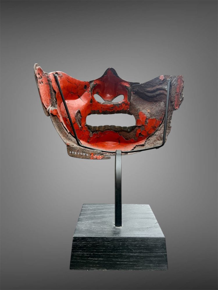 Halbe Samurai-Mempo-Maske – Edo-Zeit (1603–1868).