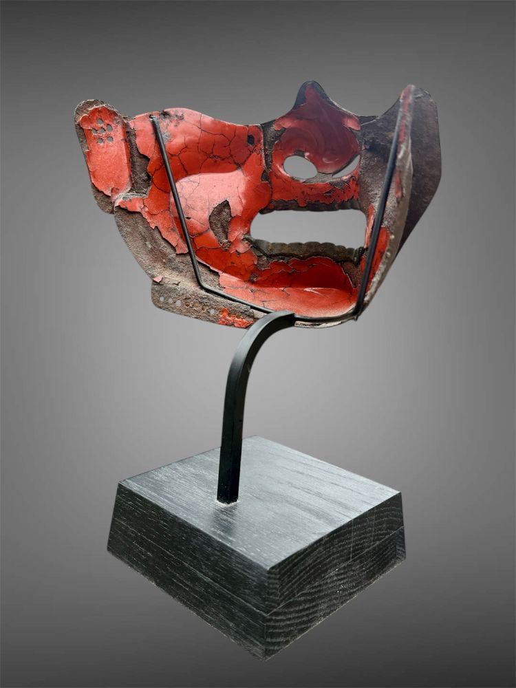 Halbe Samurai-Mempo-Maske – Edo-Zeit (1603–1868).