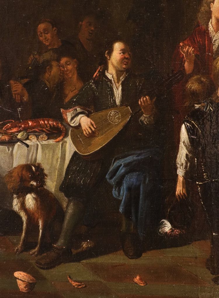 'banquet' And 'brawl', A Pair Of Works By Pieter Angillis (1685–1734)