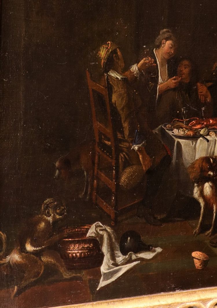 'banquet' And 'brawl', A Pair Of Works By Pieter Angillis (1685–1734)