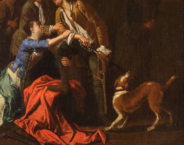'banquet' And 'brawl', A Pair Of Works By Pieter Angillis (1685–1734)