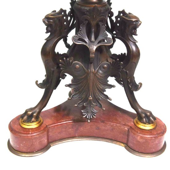 Bronze Candelabras Signed De Barbedienne Nineteenth (pair)