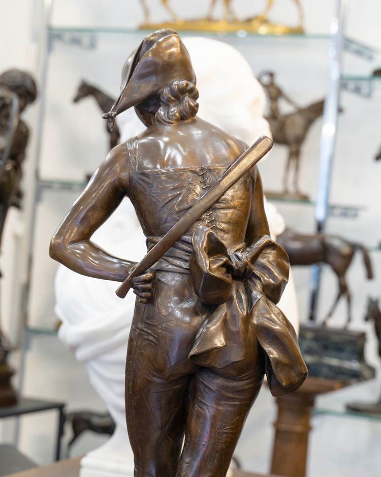 SCULTURA - COLOMBINE , HENRI ÉMILE ALLOUARD (1844 - 1929) - BRONZO