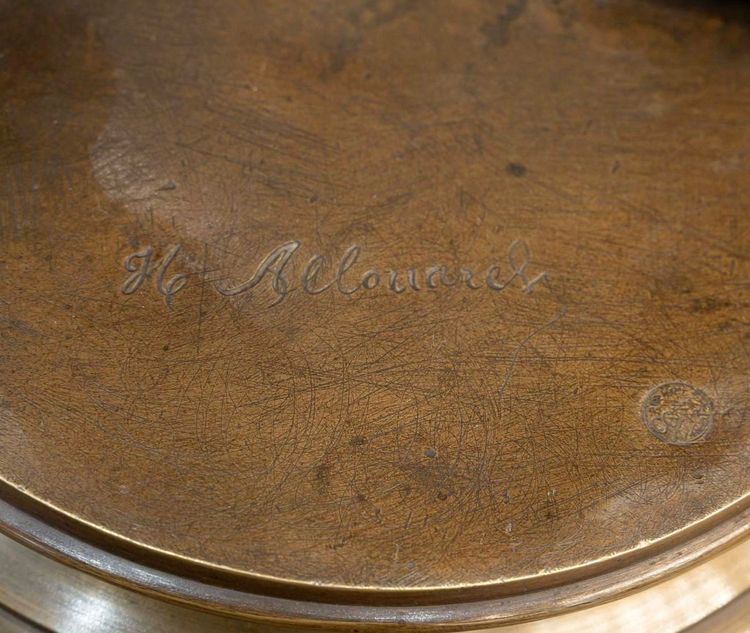 SCULTURA - COLOMBINE , HENRI ÉMILE ALLOUARD (1844 - 1929) - BRONZO