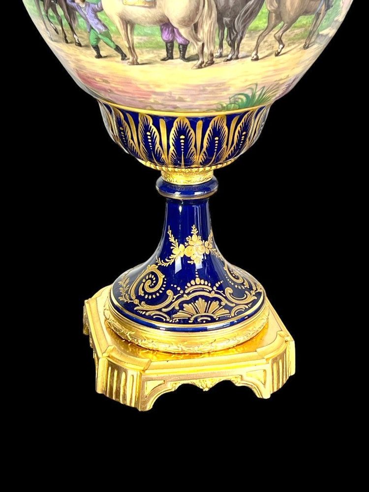 Großes Paar Vasen Aus Sèvres-Porzellan "Stempel Château Des Tuilerie "xixe