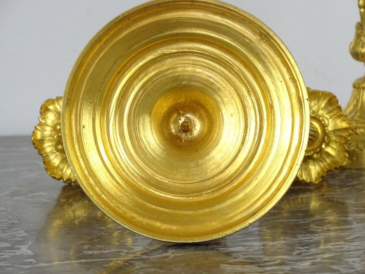 Pair of Gilded Bronze Candelabra in the Louis XVI Style from the Napoleon III period