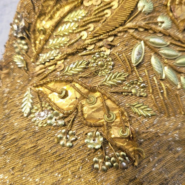 Delicate gold and silver wire headdress, 18th century