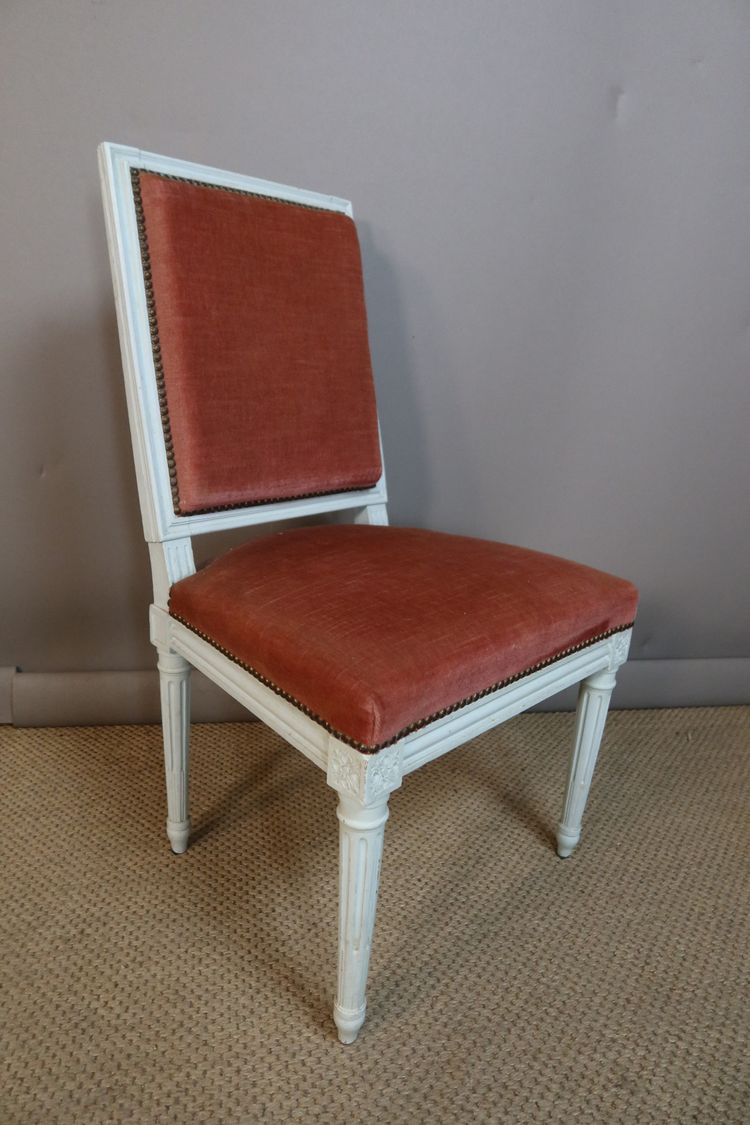 Suite of eight Louis XVI style chairs