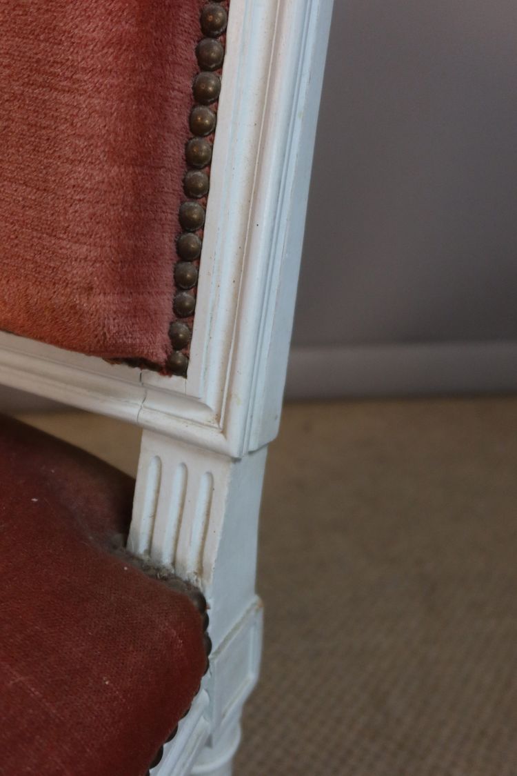 Suite of eight Louis XVI style chairs