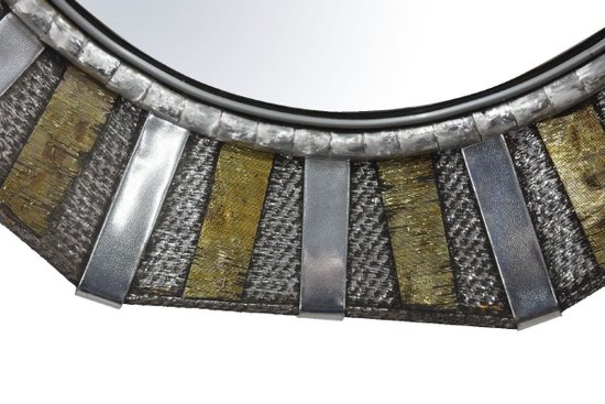Miroir  Octogonal En Métal Années 80