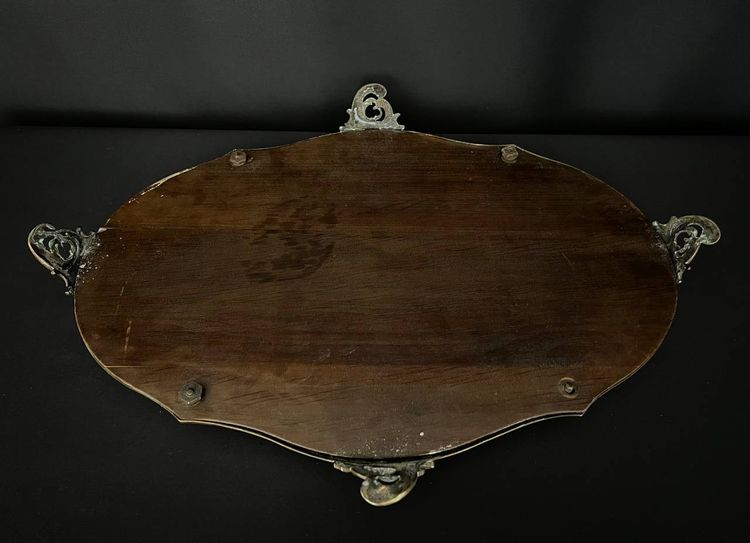 Bronzetablett mit Spiegelboden, Stil Louis XV