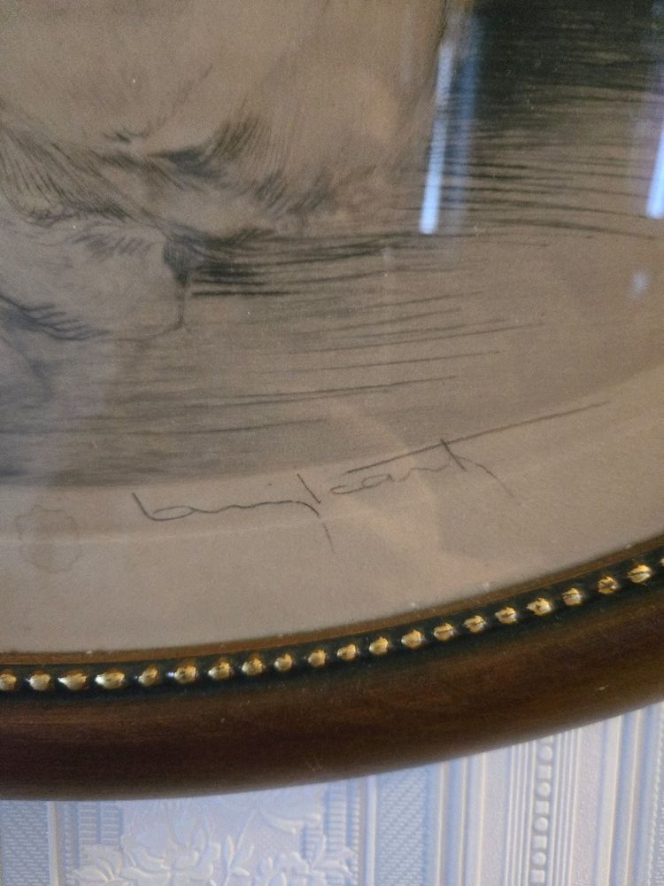 Louis Icart : Estampe / Gravure Art Nouveau – Femme aux hortensias