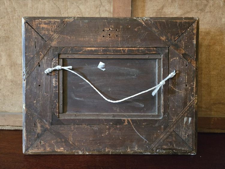 Huile sur panneau – Paysage Provencal rural animé - XIXeme