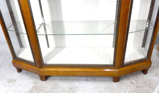 Showcase In Mahogany And Bronze Art Deco 3 Doors