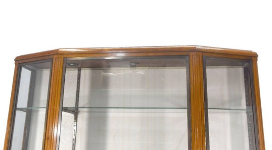 Showcase In Mahogany And Bronze Art Deco 3 Doors