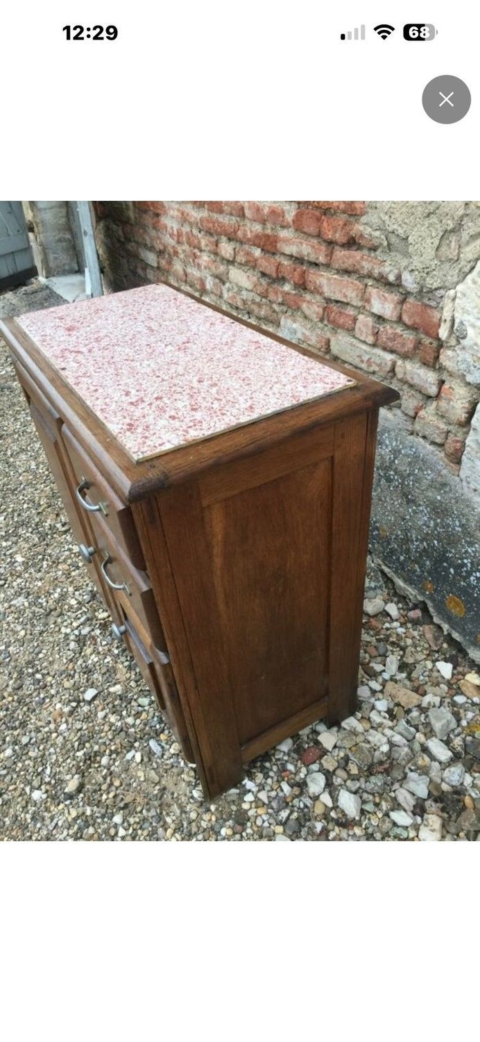 Mado Sideboard aus massiver Eiche – französischer Haushaltsstil der 1950er Jahre