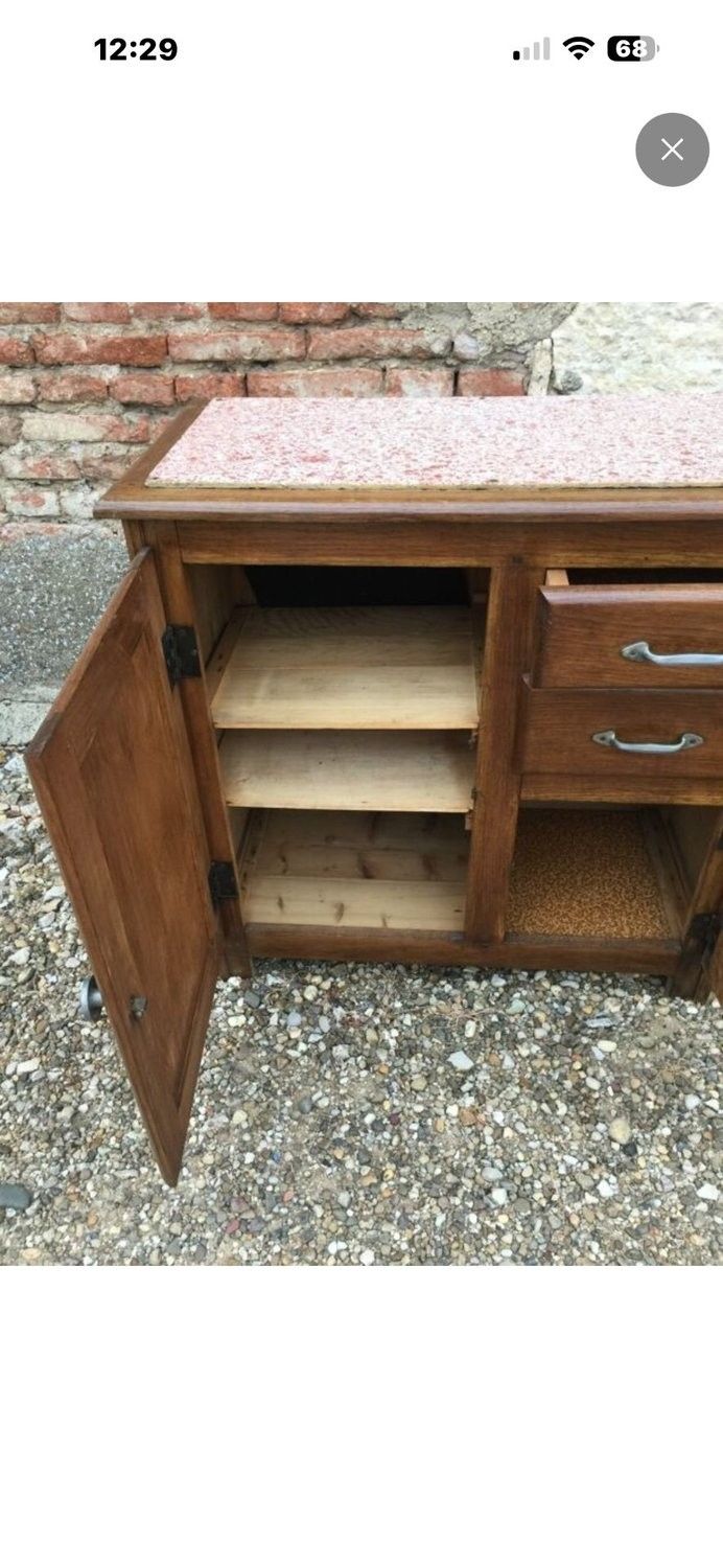 Mado Sideboard aus massiver Eiche – französischer Haushaltsstil der 1950er Jahre