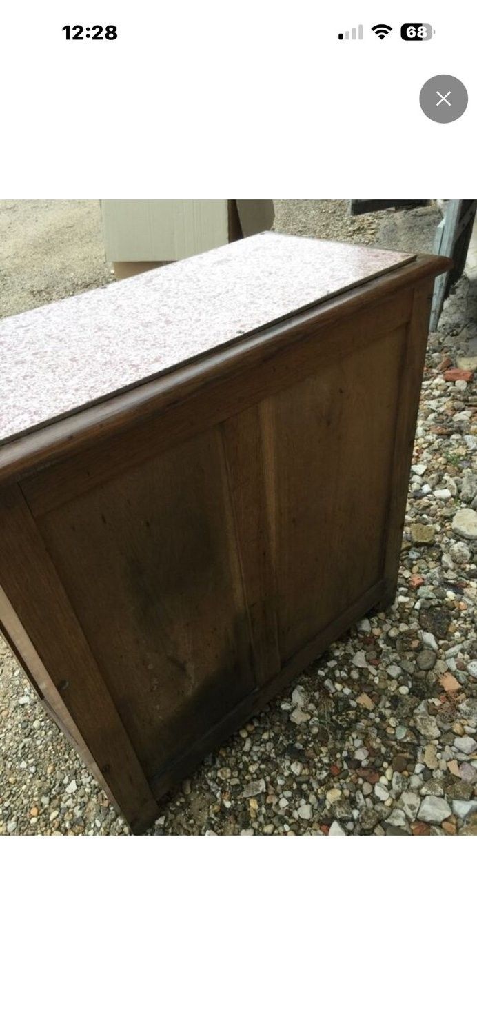 Mado Sideboard aus massiver Eiche – französischer Haushaltsstil der 1950er Jahre