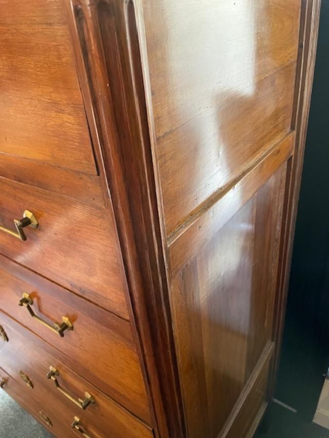 Grande cassettiera in noce in stile Luigi XVI