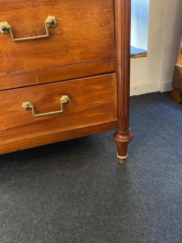 Grande cassettiera in noce in stile Luigi XVI