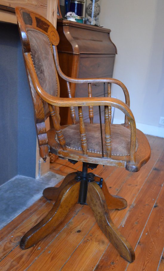 Fauteuil de bureau américain vers 1895