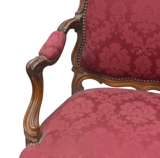Salon En Noyer De Style Lxv , Fauteuils à La Reine