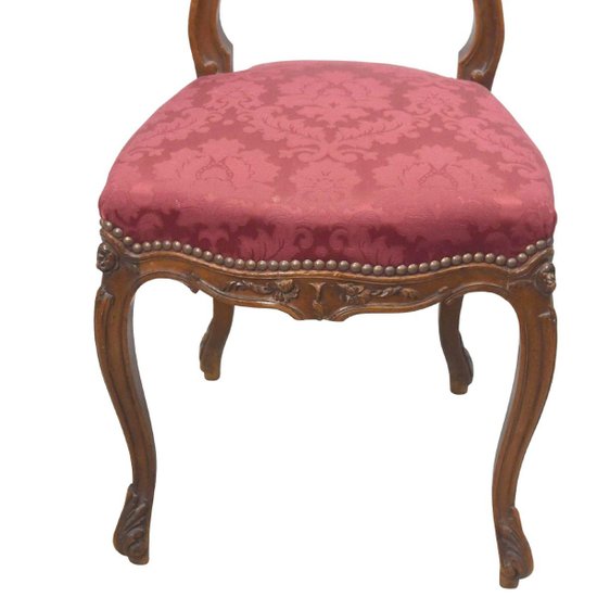 Salon En Noyer De Style Lxv , Fauteuils à La Reine