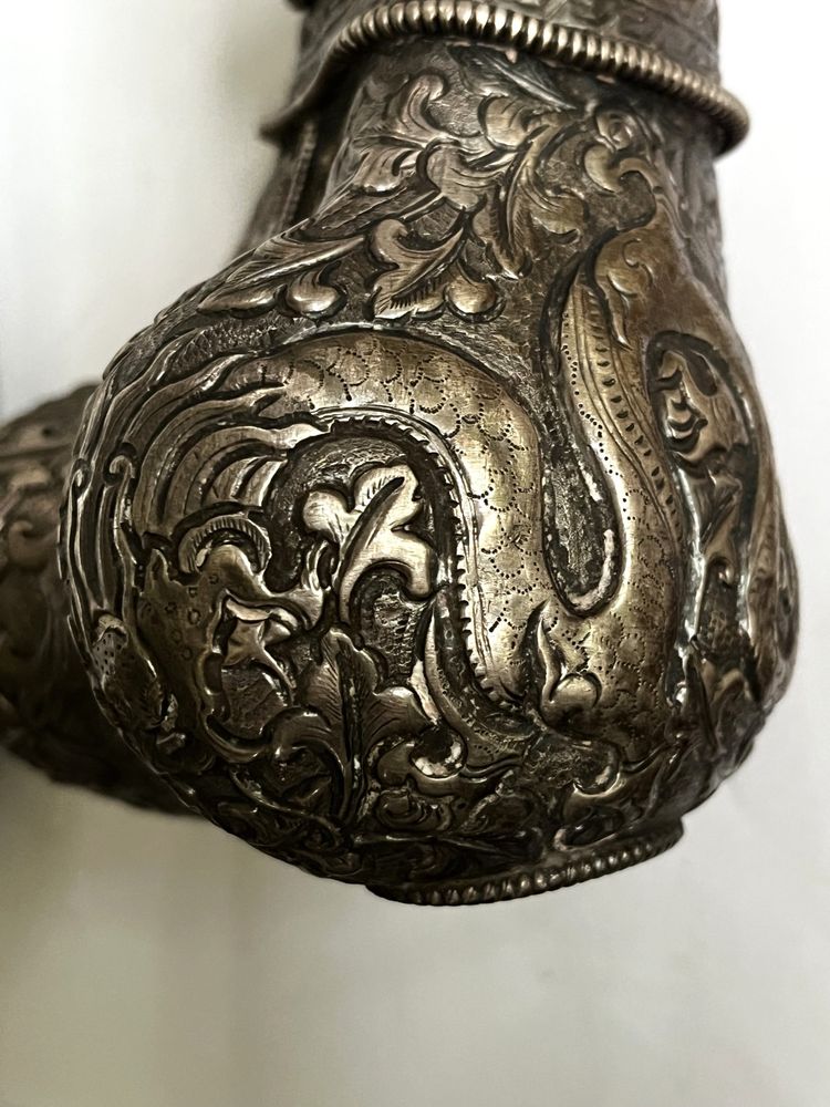 Kangling, or Tibetan bone and silver flute, 19th century