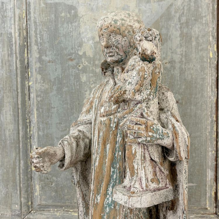 Saint Hyacinthe in carved wood 17th century